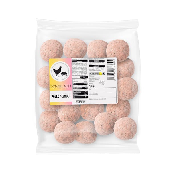 Albóndigas de pollo y cerdo congeladas